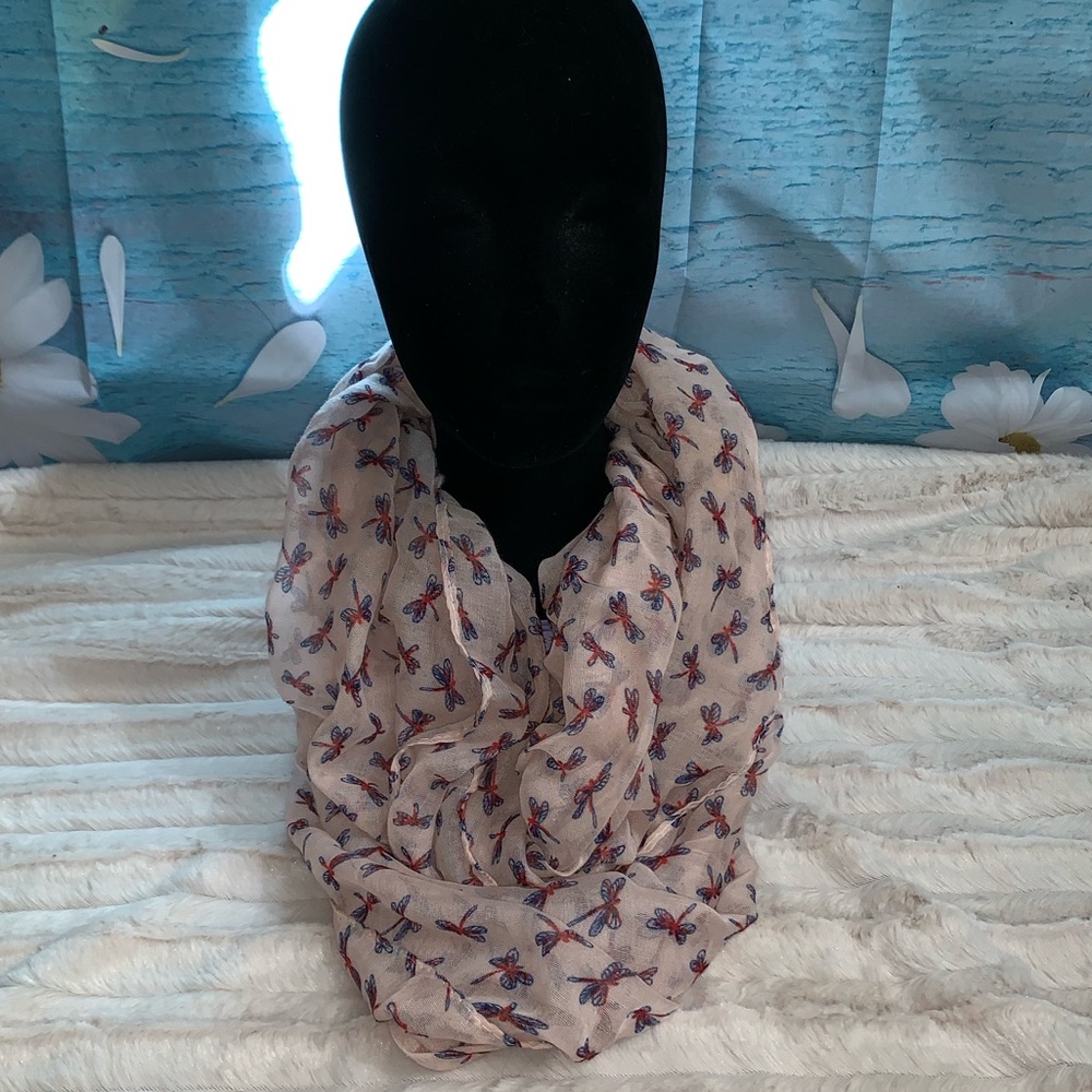 Pink 💗 Dragonfly Infinity Scarf